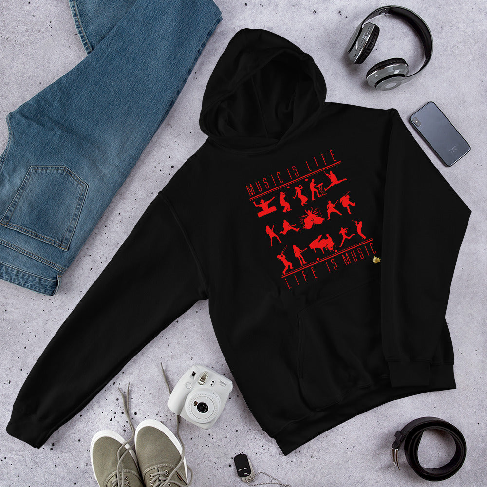MUSIC IS LIFE-LIFE IS MUSIC Unisex Hoodie