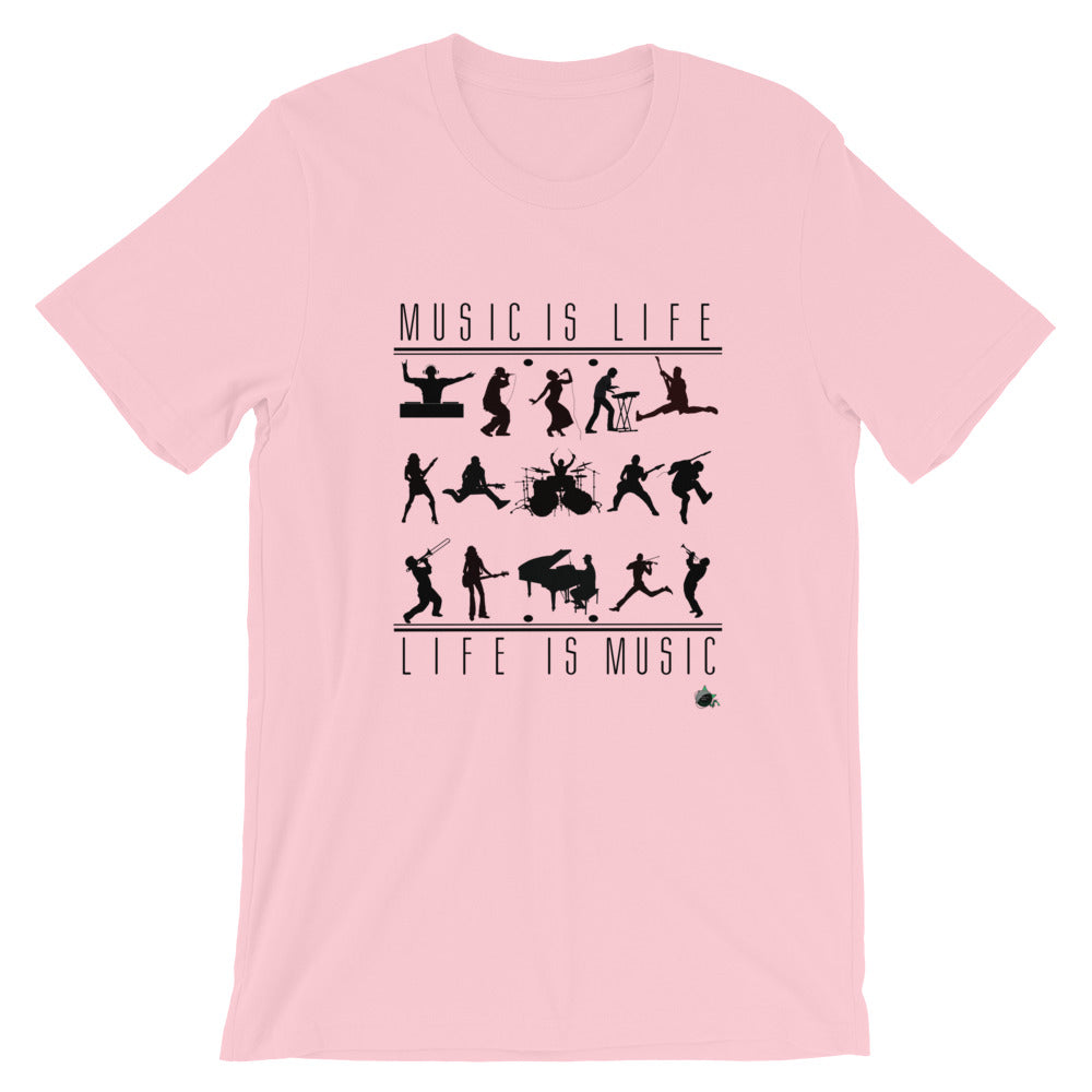 MUSIC IS LIFE-LIFE IS MUSIC Short-Sleeve Unisex T-Shirt