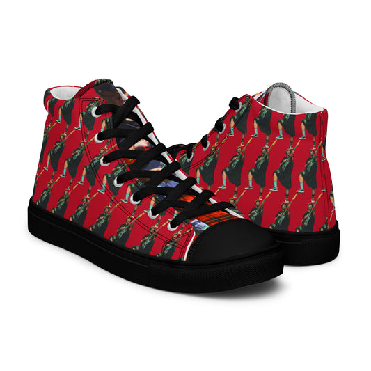 Custom AG Men’s high top canvas shoes