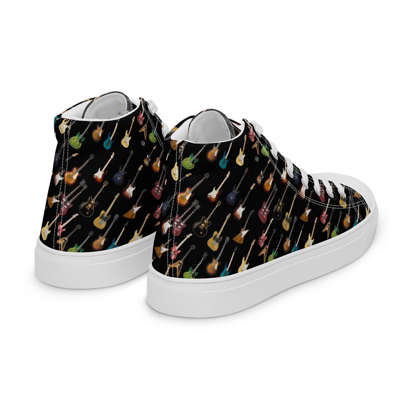 Guitar lover's Men’s high top canvas sneakers