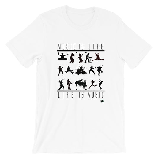 MUSIC IS LIFE-LIFE IS MUSIC Short-Sleeve Unisex T-Shirt