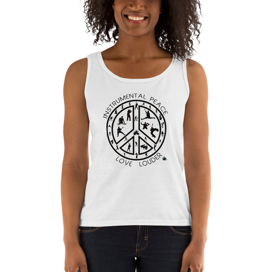 INSTRUMENTAL PEACE...LOVE LOUDER Ladies' Tank top