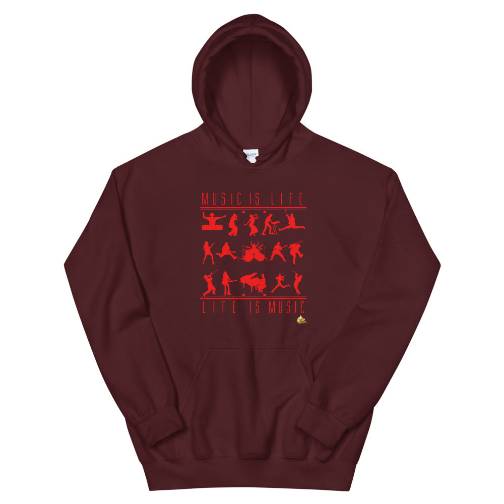 MUSIC IS LIFE-LIFE IS MUSIC Unisex Hoodie