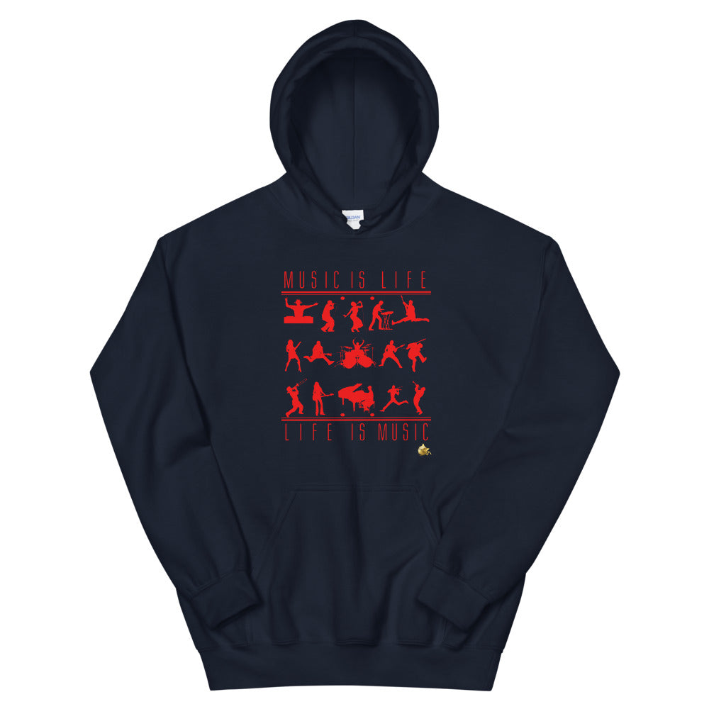 MUSIC IS LIFE-LIFE IS MUSIC Unisex Hoodie